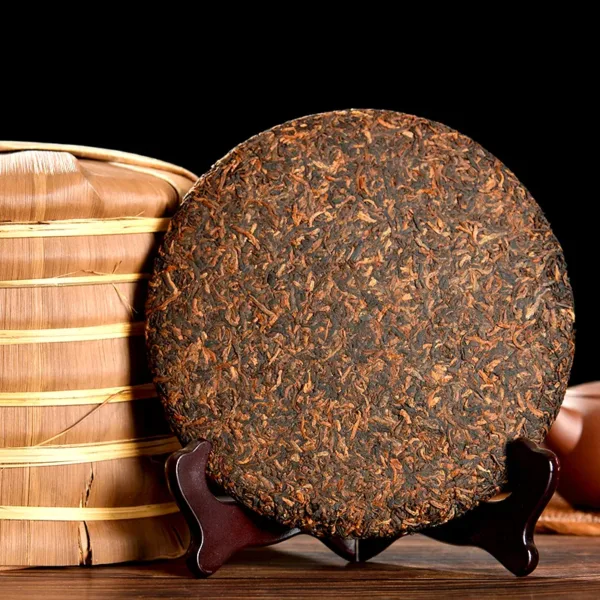 2015 YiWu Region Ancient Tree Golden Bud Ripe Pu'er Tea Cake (易武古树茶) - Image 4