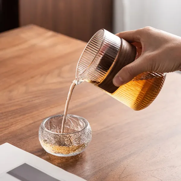 Japanese Style Half Handmade Glass Gongdao Bei(Fairness Cup) - Image 5