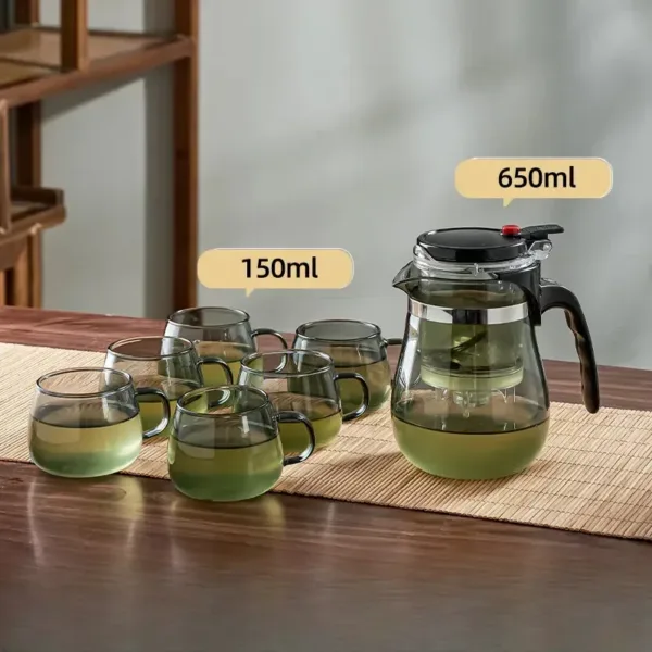 Water Separation Teapot Household Glass Elegant Tea Sets