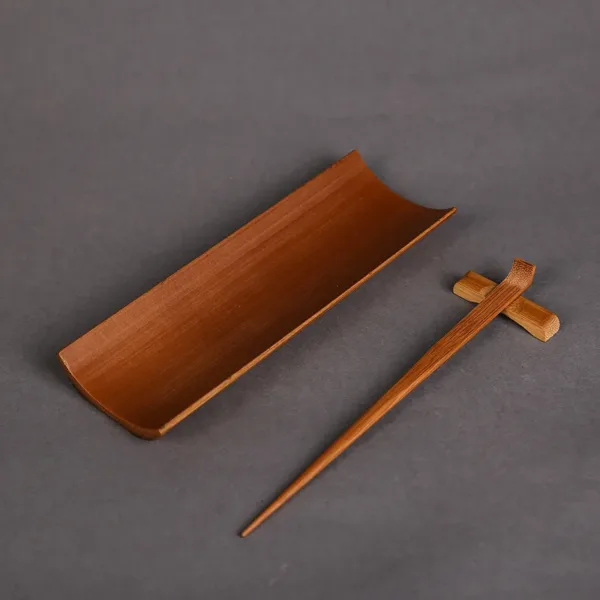 Carbonized Bamboo Tea Set (Tea Measure, Tongs, Needle Trio)(茶则, 茶夹, 茶针) - Image 2