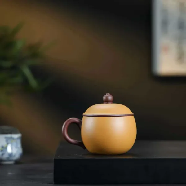 Handmade Purple Sand Tea Cups with Engraving(紫砂杯) - Image 2
