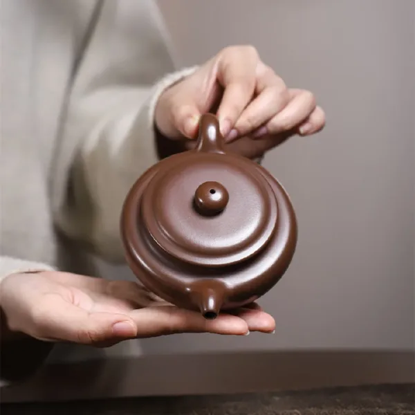 Hand-Made Classic And Ancient Style Purple Clay Teapot(仿古壶) - Image 2