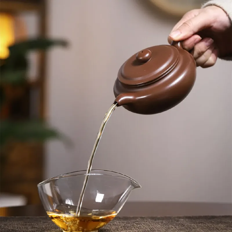 Hand-Made Classic And Ancient Style Purple Clay Teapot(仿古壶) - Image 3