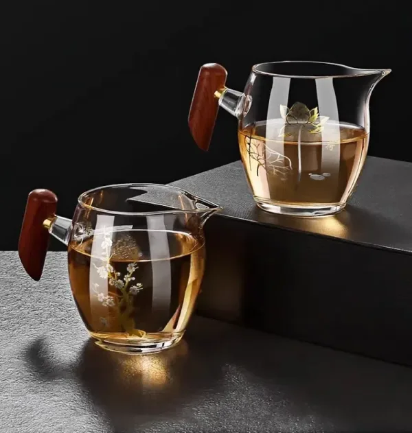 Wooden Handle Glass Fairness Cup (公道杯) Kung Fu Cha Accessories - Image 4