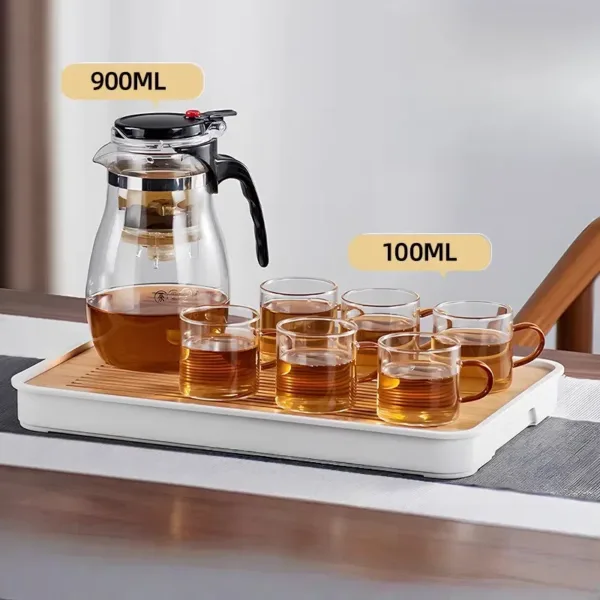 Water Separation Teapot Household Glass Elegant Tea Sets - Image 4