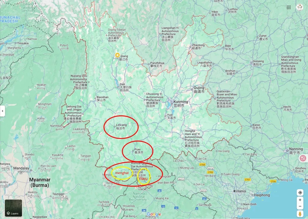 Top 4 Puerh Tea Regions in Yunnan