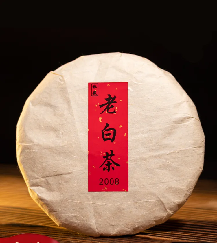 2008 Fuding Tailao Mountain White Tea Shoumei Year High Mountain Old White Tea Cake