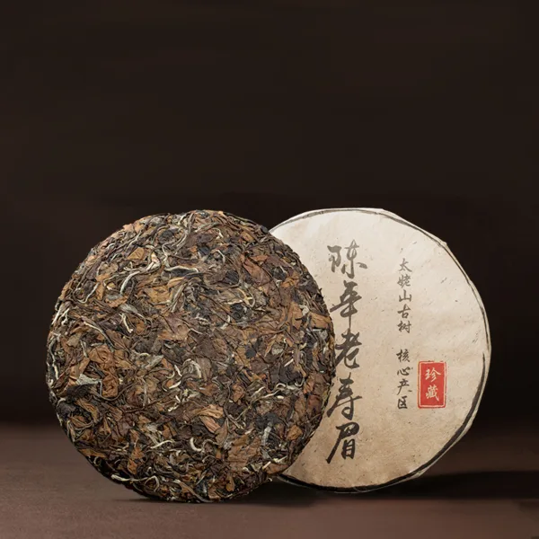 2008 Fuding Tailao Mountain White Tea Shoumei Year High Mountain Old White Tea Cake